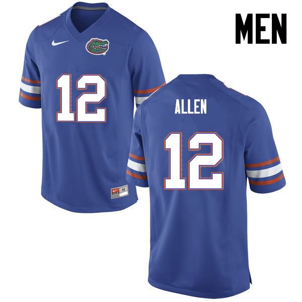 NCAA Florida Gators Jake Allen Men's #12 Nike Blue Stitched Authentic College Football Jersey ZHG5264BT